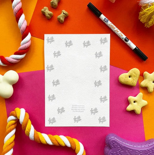 Happy Birthday Flowers - Dog Birthday Treat Card (Bacon)