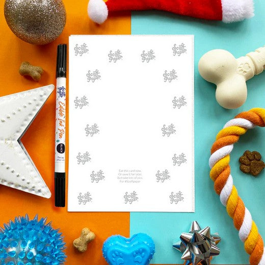 Heartbeat Christmas Dog - Edible Dog Card (Chicken)